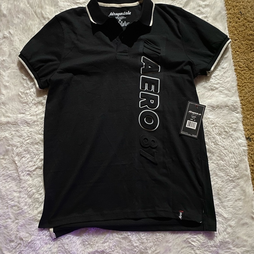 Aeropostale Black Polo Shirt for Men